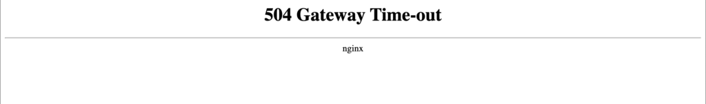 SNIPE-IT NGINX Timeout 화면